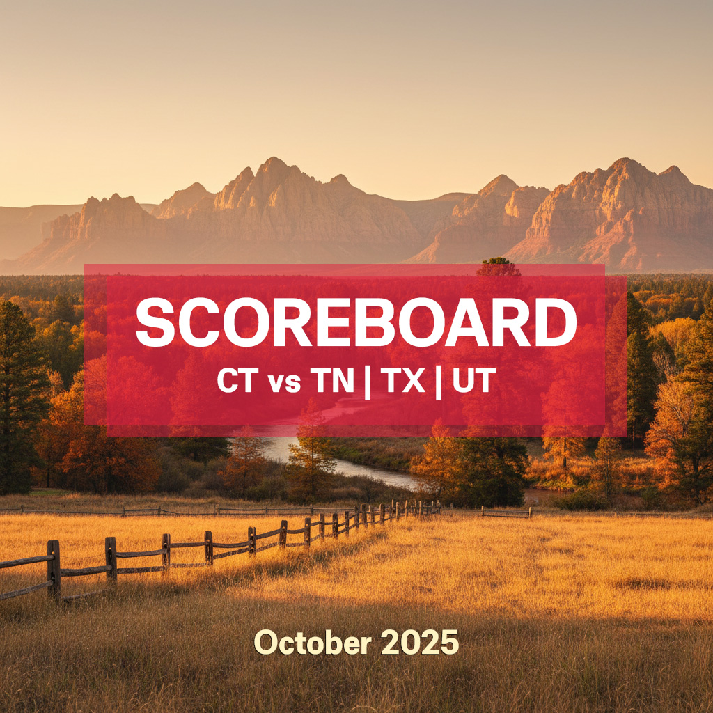Scoreboard CT TX TN UT Oct 2025 image